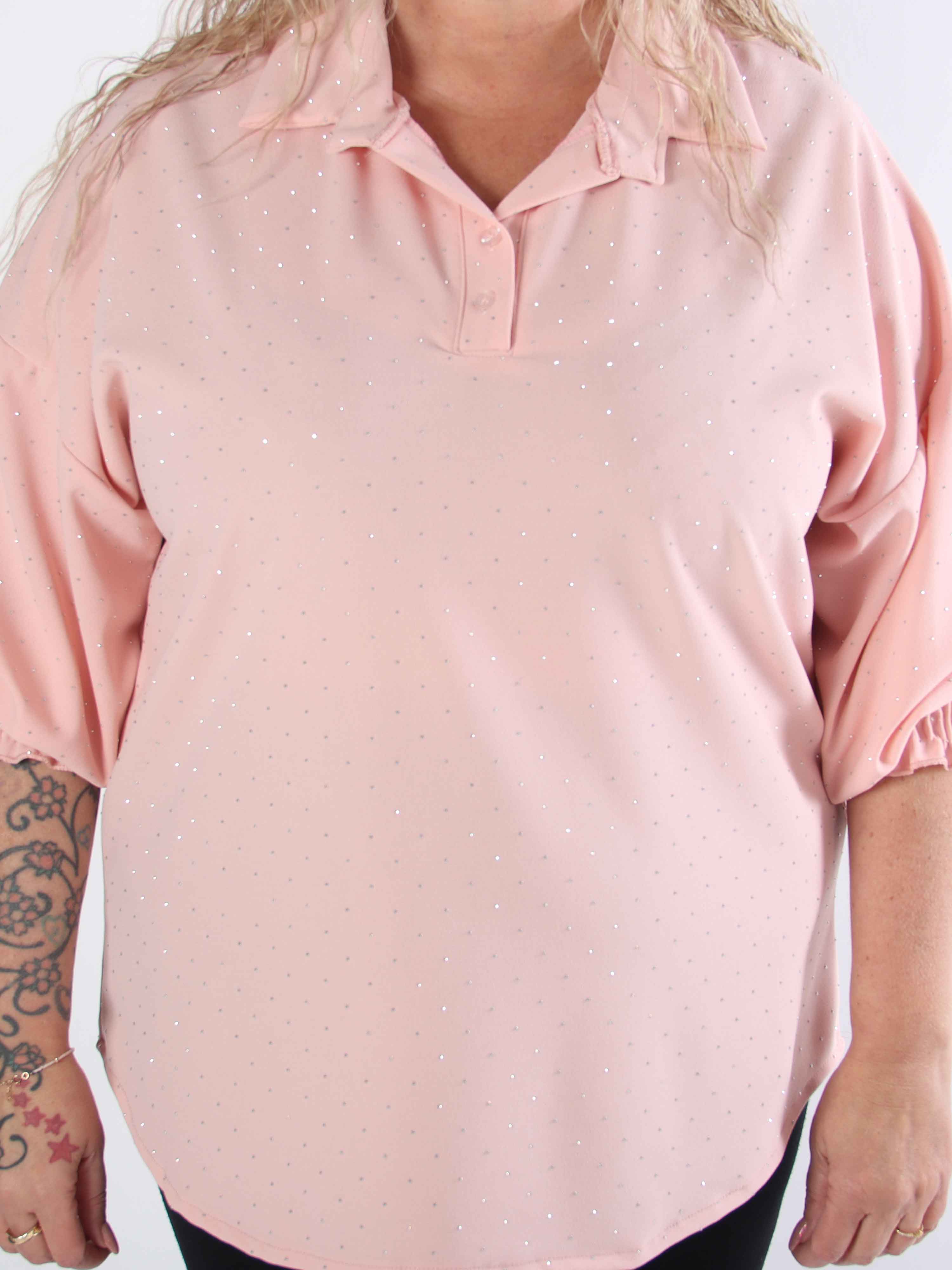 Aria - Plus size tunika med similisten og smock ved ærmet